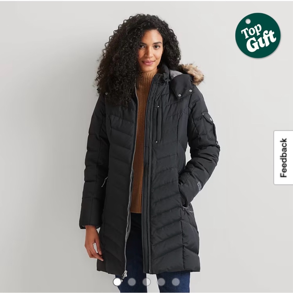 Eddie Bauer Women's Sun Valley Black Down Puffer Jacket